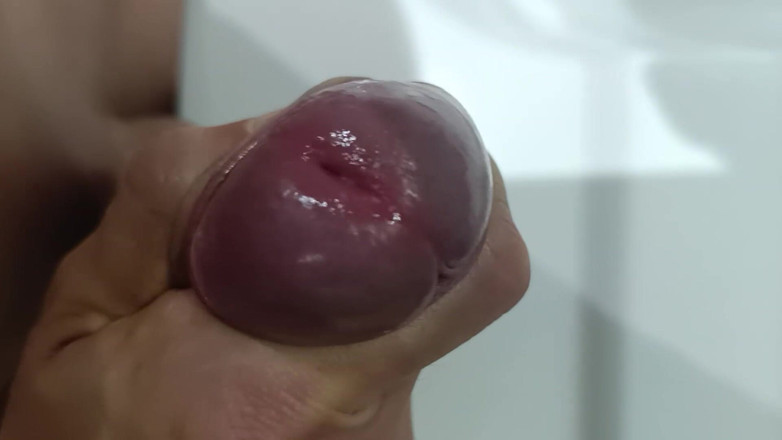 Pink-dick: Stor orörd spermasprut
