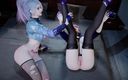 X Hentai: 两个美女同性恋 - 3D 动画 255