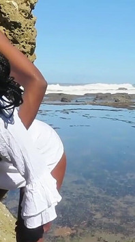 Ebony Teen Giving a Blowjob in Public
