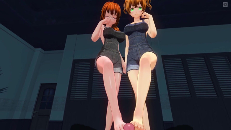 H3DC: 3D hentai POV two redhead stepsisters masturbate your cock with...