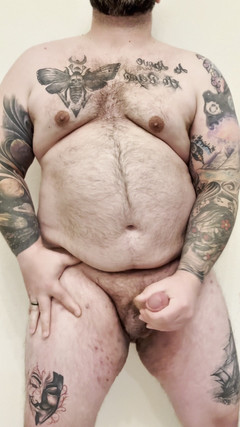 TattedRockerBear: Sborrata epica dell'orso paffuto peloso tatuato