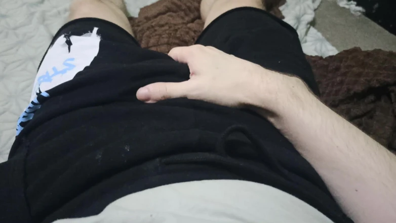 Guy Fingering His Dick, Skinny Guy