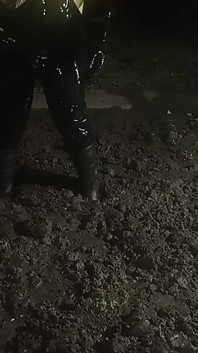 Latex High-vis Worker Drone Mud Fuck