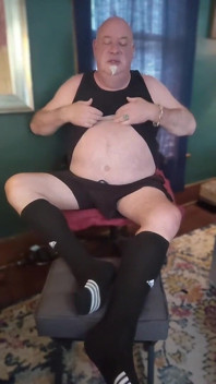 Black Adidas Long Sock Jerk off