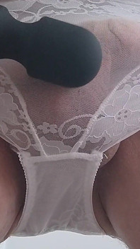 CD Trans Panties and Bra Ass Play Masturbating with Vibrator