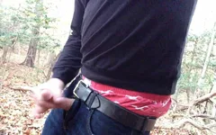 I Jerk off in the Woods and Cum in My Jeans