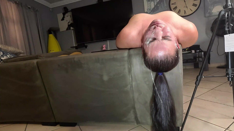 domslutfucker: Face Fucked Whore Gets Dick Stroked While in Her Throat,...