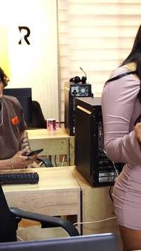 Brunette Big Ass Secretary Offers Her Help to the Bosss Stepson in the Office to Gain an Advantage