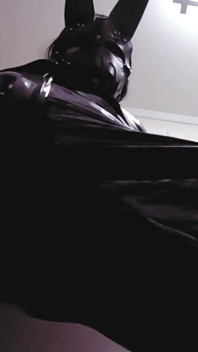 Solo Latex Bunny Big Dick BDSM Fetish Jerk