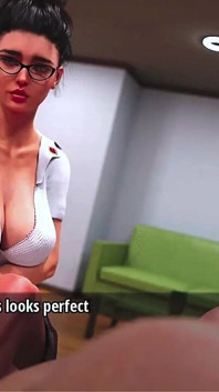 Un garçon baise par une infirmière.