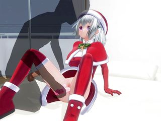 H3DC: 3d hentai - dio un vibrador para navidad