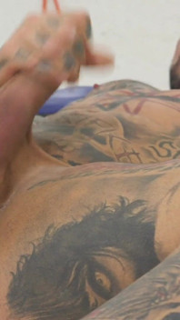 Two Tattooed Hetero Males in the Gym
