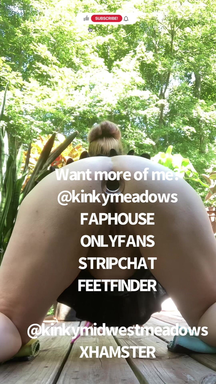 Kinky Midwest Meadows: Sumbat Pantat Teras Belakang