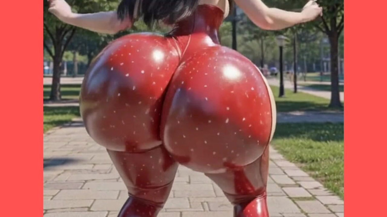 Animate golden: Polka dot legging grote kont beweegt rijk
