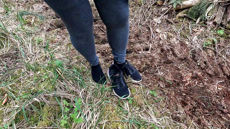 Bouncy Tits Action: Complete Naked Girl in the Woods and Whipping Her Body...