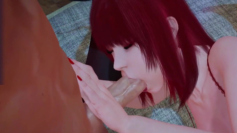 Wraith ward: A redhead succubus gives a mean blowjob