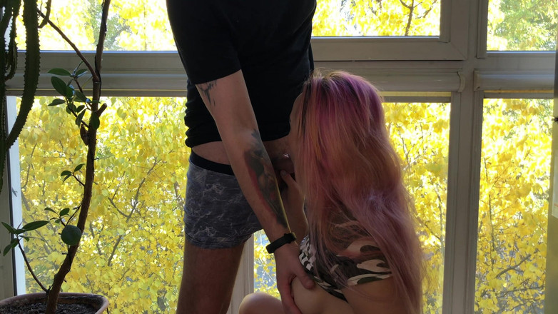 AnGelya G: 입에 자지를 원하는 배다른 여동생! 입에 사정하고 정자를 삼키다