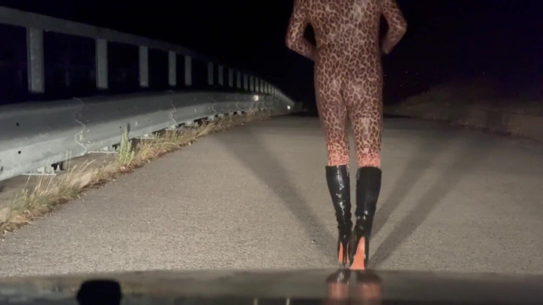 PervyLara: Leopard Catsuit