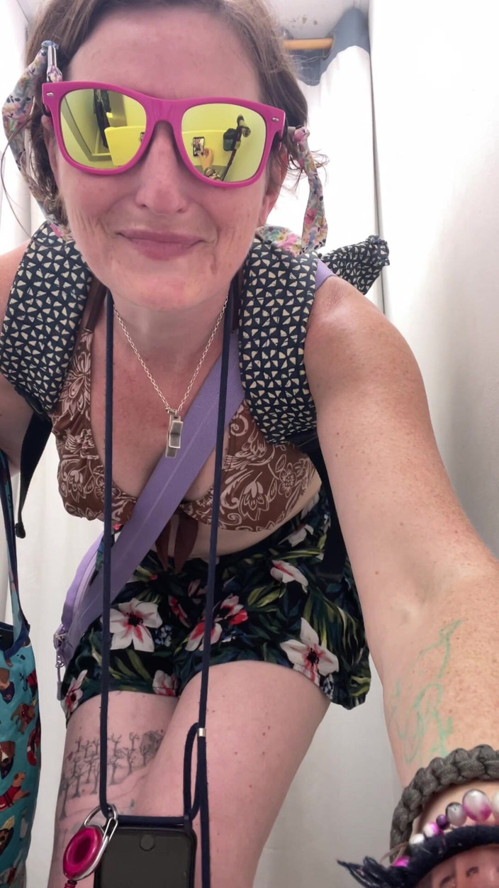 MistressWriggler: Striptease in a Shop as I Get Naked to Try...
