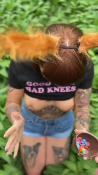 Naughty Bunny in the Wild!cum on Egg