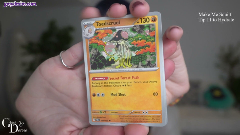 Grey Desire: Amateur MILF Topless Pokemon Card Opening - Grey Desire