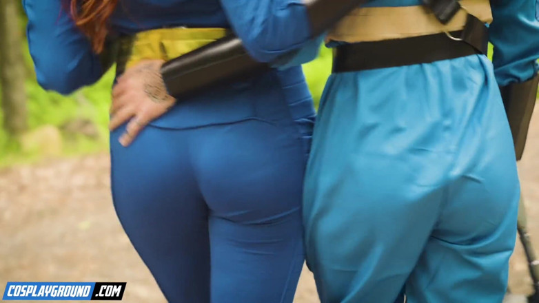 Cosplayground: Sage Hunter membuat reid Audrey memancut mani dalam bunker kejatuh -...