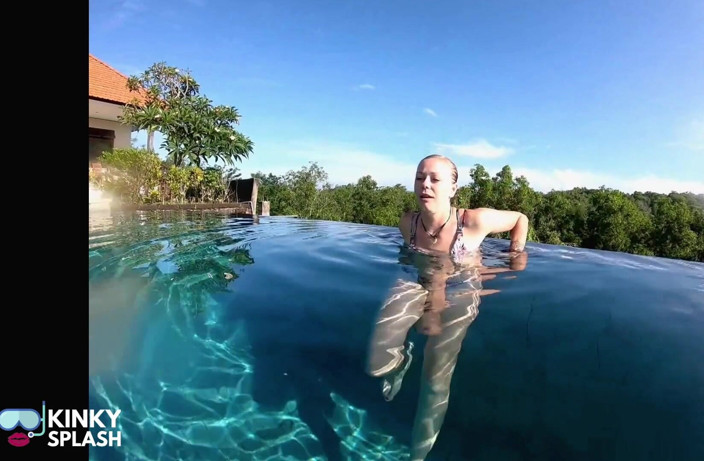 UKCuteGirl Lucy Lauren: Treinamento para respiração na piscina
