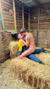 Topless Psychic Gets Fucked Harder Then He Predicted by Farmer Sam in His Barn