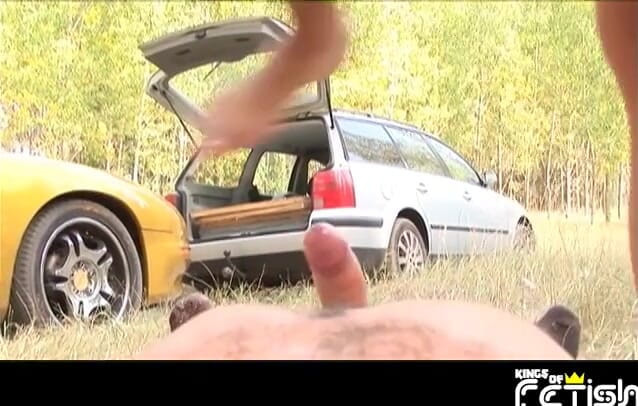 Family Role Playing: Chubby blonde MILF gets fucked outdoor by older man after...