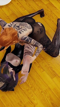 Futa Stepmom Uses Alt Daughter Hard - Blowjob & Cum in Mouth