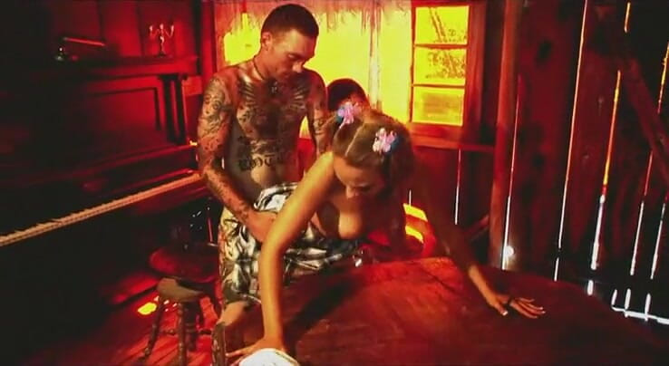 Slutty Teenies: Horny blonde gets fucked while their tied up chick sitting...