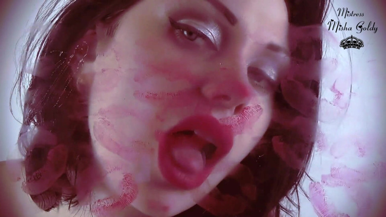 Goddess Misha Goldy: Sensuele rode kusjes