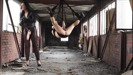 Lady Luciana Di Domizio: My suspended strapon slave