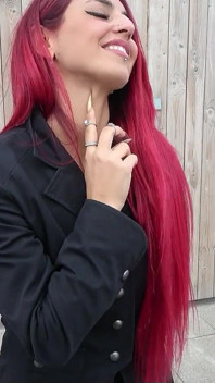 German Scout - Big Saggy Tits Redhead Teen Dani Luve Pickup and Casting Fuck
