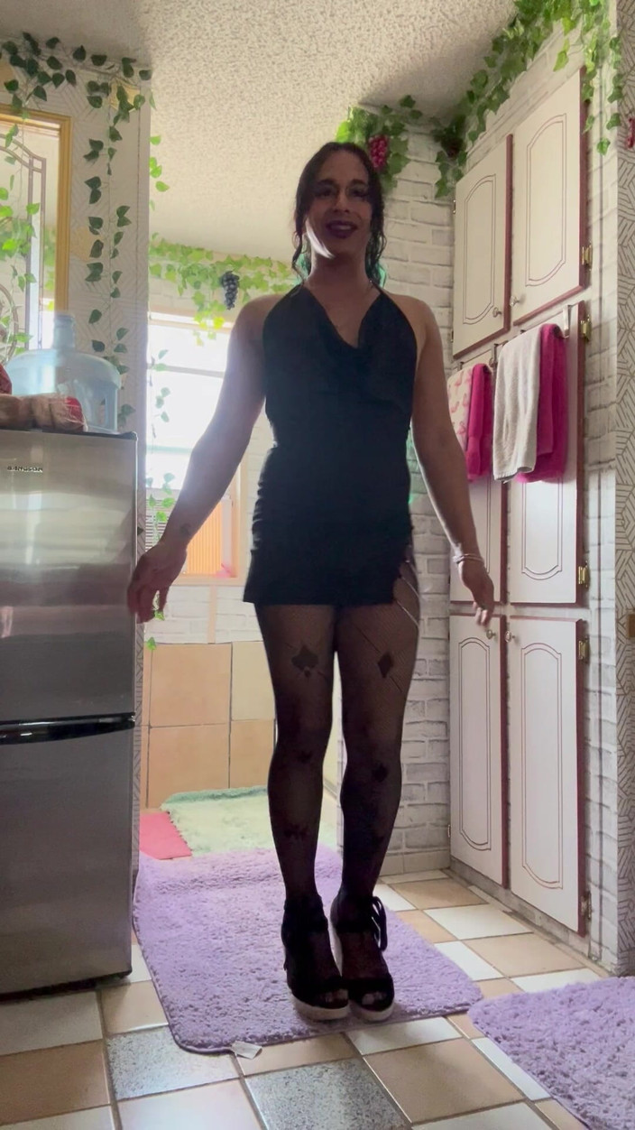 TSJade95: She’s Not There Striptease in Stockings