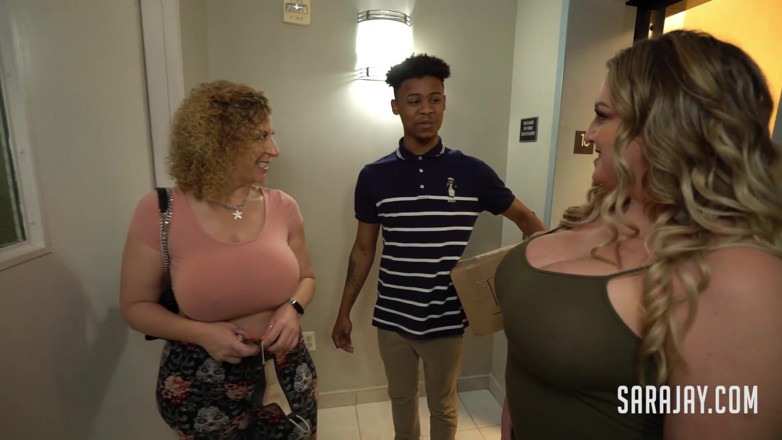 Sara Jay: Sara Jay and friend service the new big black cock...