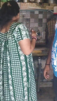 Desi Bhabhi Big Boobs Cleavage Tease in Kitchen Hot Indian Village Girls Exposed