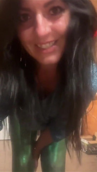 Shiny Leggings Cameltoe Dance Tease
