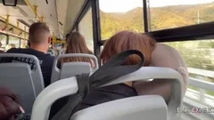 A Stranger Girl Jerked off and Sucked My Dick a Bus Full of People