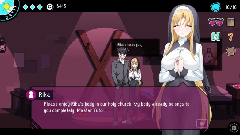 NSFWOtaku: Hentai Game - Church Hentai Sex Scenes 3 (Rika The Lewd Nun Heroines) -...