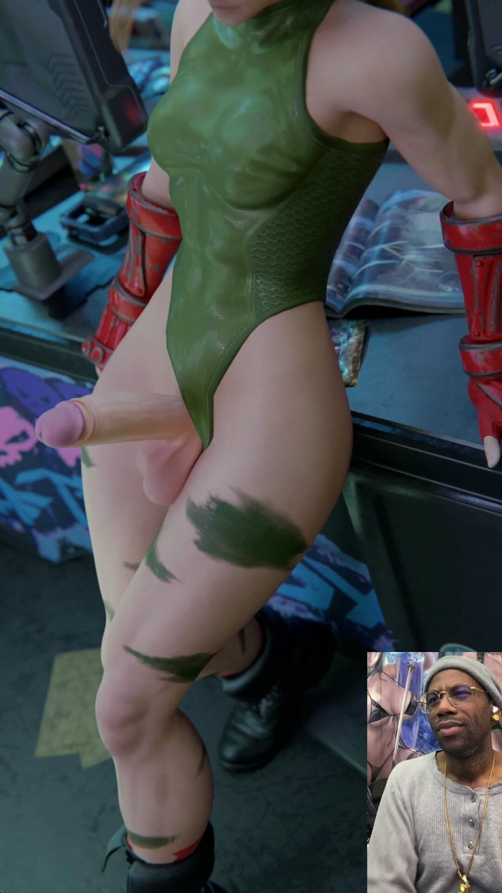 L6RD7BLU3 FUTA: Transgênero cammy com seu delicioso pau fora