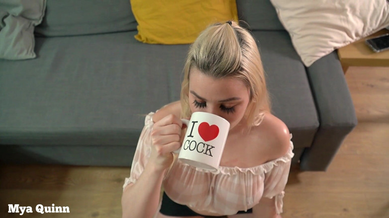 Mya Quinn: Piss Drinking Swallowing from My I Love Cock Cup - Mya...