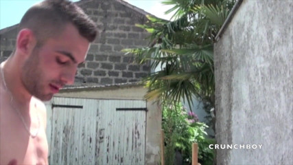Crunch Boy: Fucked by young straight worker in exhib