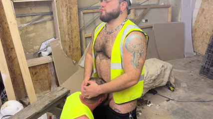 ScruffyStocky: Helmet Builder Hairy Bear Eats Ass Then Breeds Chav Bareback