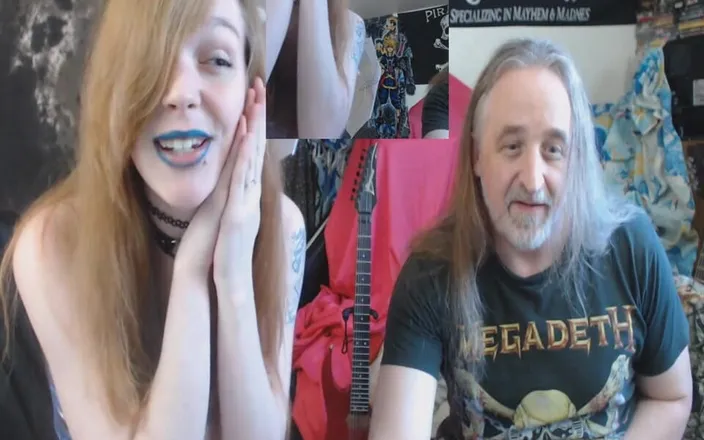 GamerGirlRoxy: Roxy and Lee Camming Blow Job and Fuck, Blue Lipstick