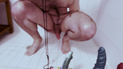 LilAndyWoodDoAnything: Masked anal freakout - dildo ukuran raksasa, crot sperma, deep gag