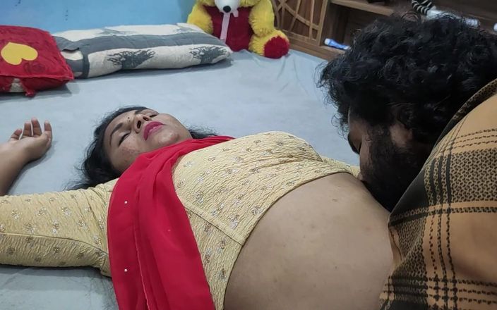 Vaishnavysharunraj: Red Half Saree Navel Lízání romantiky