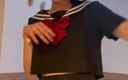 Soft vulgar: Une adolescente mignonne en uniforme