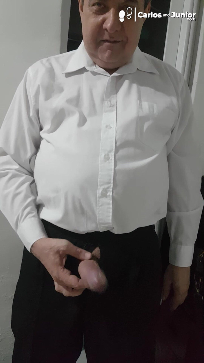 Carlos And Junior: Stepdaddy Getting a Blowjob Before Work.