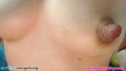 MyClearSky: Brunette milf milking her tits
